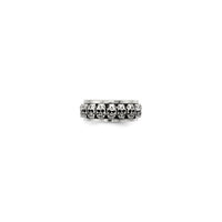 Antique Finish Infinite Skull Heads Ring (Silver) atubangan 1 - Popular Jewelry - New York