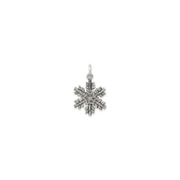 Obesek iz snežinke s starinsko oblogo (srebrn) spredaj - Popular Jewelry - New York