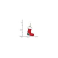 Božićni privjesak za čarape (srebrni) mjerilo - Popular Jewelry - New York