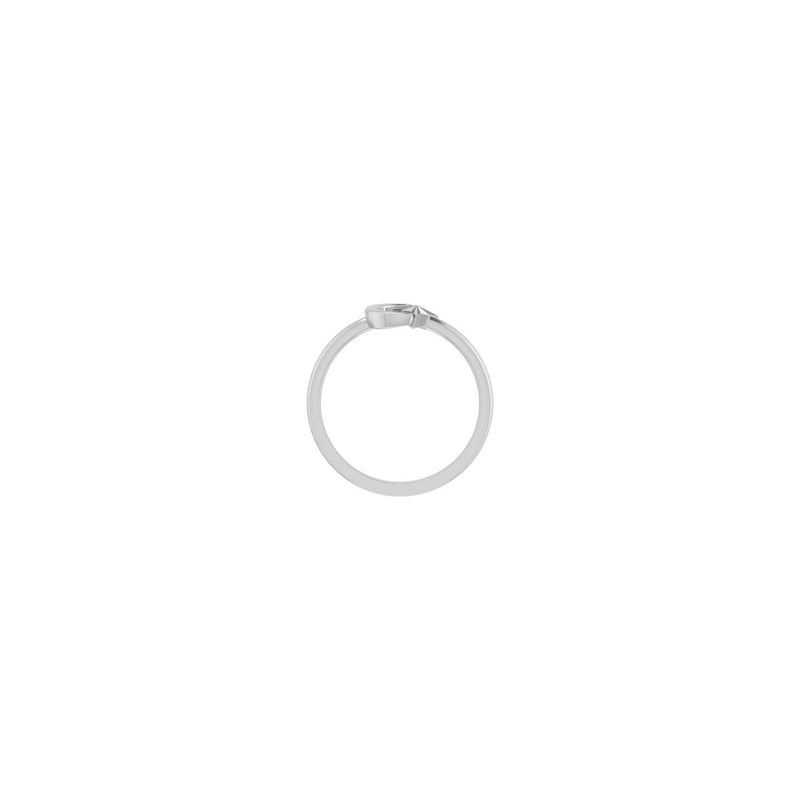 Crescent Moon & North Star Stackable Ring (Silver) setting - Popular Jewelry - New York