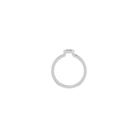 Kukhazikika kwa Diamond Honeycomb Solitaire Ring (Silver) - Popular Jewelry - New York