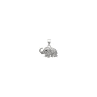 Icy Elephant Pendant (Silver) front - Popular Jewelry New York