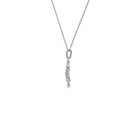 Ijzige sneeuwvlok ketting (zilver) zijkant - Popular Jewelry - New York