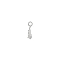 Текстурированная подвеска под елку (серебро) сторона - Popular Jewelry - Нью-Йорк