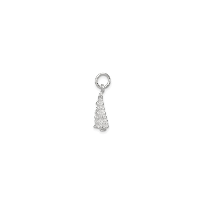 Textured Christmas Tree Pendant (Silver) side - Popular Jewelry - New York