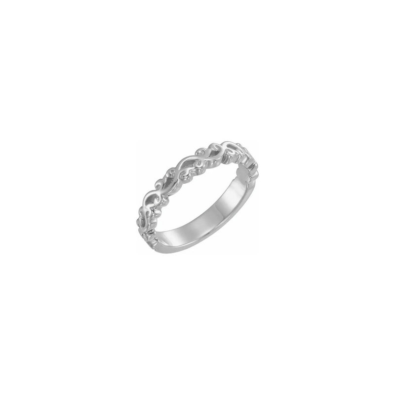 Wavy Stackable Ring (Silver) diagonal - Popular Jewelry - New York