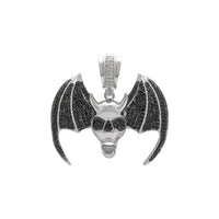 Winged Demon Skull Pendant (Silver) front - Popular Jewelry - New York
