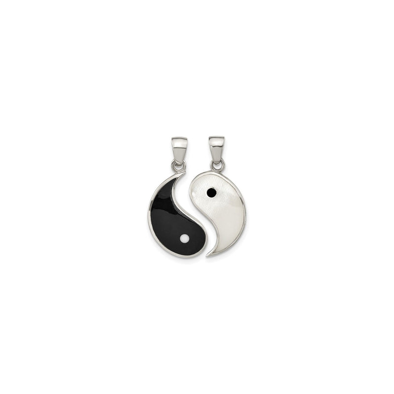 Yin Yang Two-Piece Pendant (Silver) front - Popular Jewelry - New York