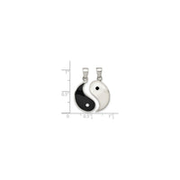 Yin Yang Two-Piece Pendant (Silver) scale - Popular Jewelry - New York