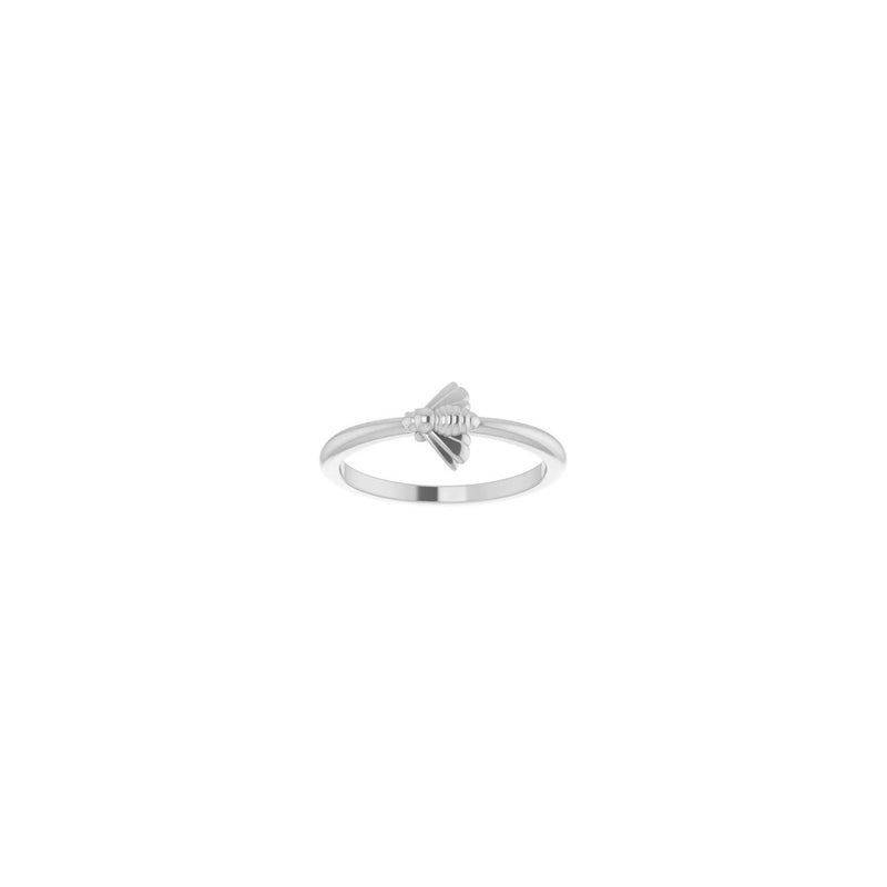 Bee Stackable Ring (Platinum) front - Popular Jewelry - New York
