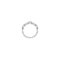 鑽石蜂窩疊戴戒指（鉑金）鑲嵌視圖 - Popular Jewelry - 紐約