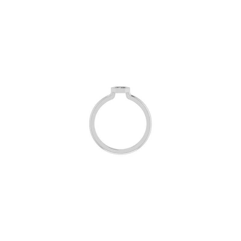 Diamond Honeycomb Stackable Solitaire Ring (Platinum) setting - Popular Jewelry - New York