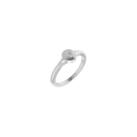 Marquise Diamond Bezel Signet Ring (Platinum) diagonal - Popular Jewelry - Нью-Йорк