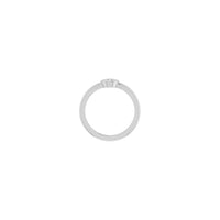 Postavka prstena s prstenom s dijamantnim okvirom (platinasti) - Popular Jewelry - New York