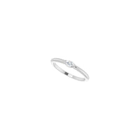 欖尖形鑽石可堆疊單石戒指（鉑金）對角線 2 - Popular Jewelry - 紐約