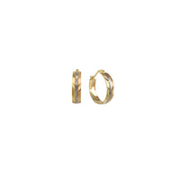 Tricolor Vines Diamond-Cut Earrings (14K)