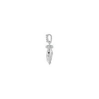 Penjoll de la mà de Buda de diamants (plata) lateral - Popular Jewelry - Nova York