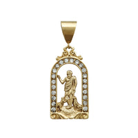 Vintažinis arkinis šventasis Lazaros pakabukas (10K) Popular Jewelry NY