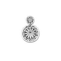 Vintage Leaf Medallion Pendant (Silver) Popular Jewelry New York