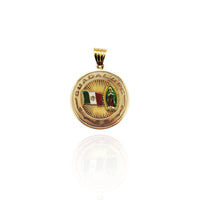 Virgin Mary Lady of Guadalupe Medallion Pendant (14K)