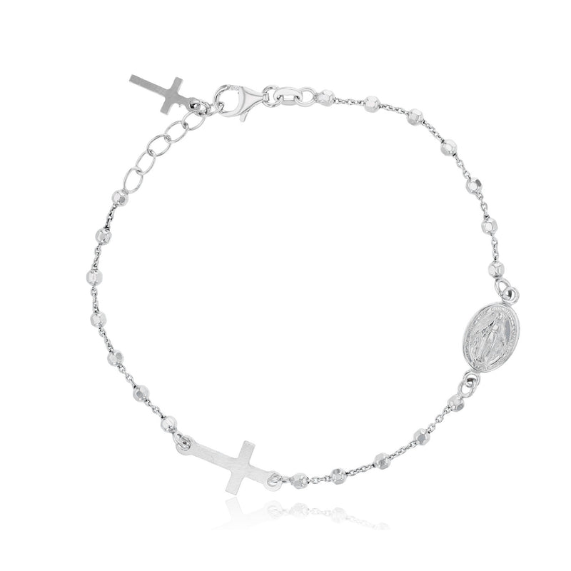 Virgin Mary Rosary Bracelet (Silver) Popular Jewelry New York