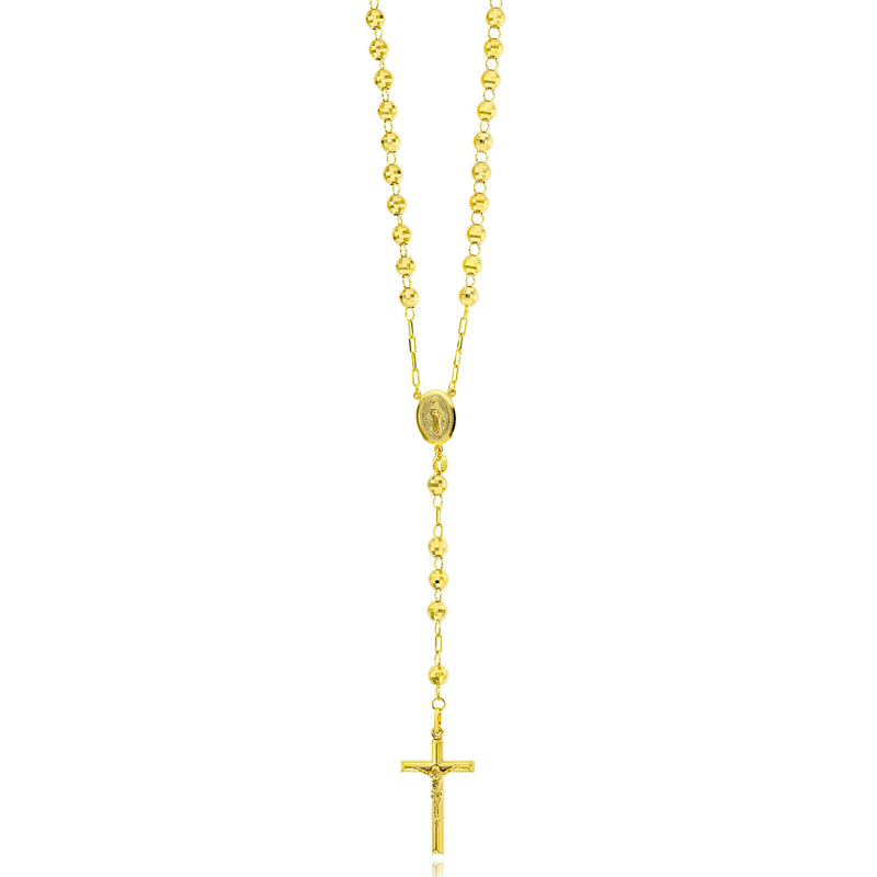 Virgin Mary Rosary Necklace (14K)