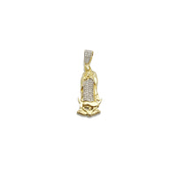 Virgin Mary CZ Pendant (14K) 14 Karat Two Tone Gold, Yellow Gold, White Gold, Popular Jewelry New York 