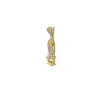 Virgin Mary CZ Pendant (14K) 14 Karat Two Tone Gold, Yellow Gold, White Gold, Popular Jewelry New York 