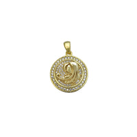 Virgo Zodiac Sign Medallion Pendant (Yellow Silver) Popular Jewelry New York