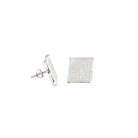 Diamond Pave Set Square Shaped Earrings (14K)