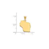 Plain Wisconsin State Pendant (14K)
