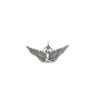 Antiqued Wing Fairy Pendant (Silver)