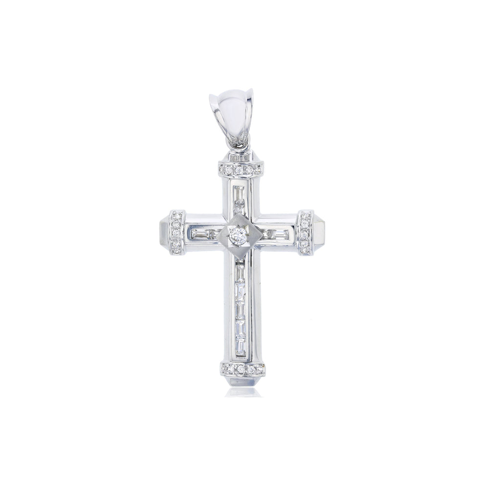 White Gold Cross Pendant (14K)
