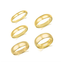 纯色结婚戒指戒指（10K）