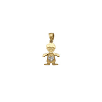 White Stone Boy Pendant (14K) Popular Jewelry New York