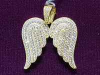 Iced-Out Angel Wings Kolye Gümüş - Lucky Diamond 恆福 珠寶 金 行 New York City 169 Canal Street 10013 Zərgərlik mağazası Playboi Charlie Chinatown @luckydiamondny 2124311180