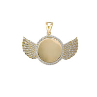 翼のあるメダリオン ペンダント (14K) Popular Jewelry ニューヨーク