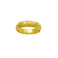 Тракасти прстен са жељеним змајевим текстуром (24К) Popular Jewelry ЦА
