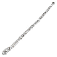 X-Link and Hexagonal CZ Bracelet (14K) White Gold, Popular Jewelry