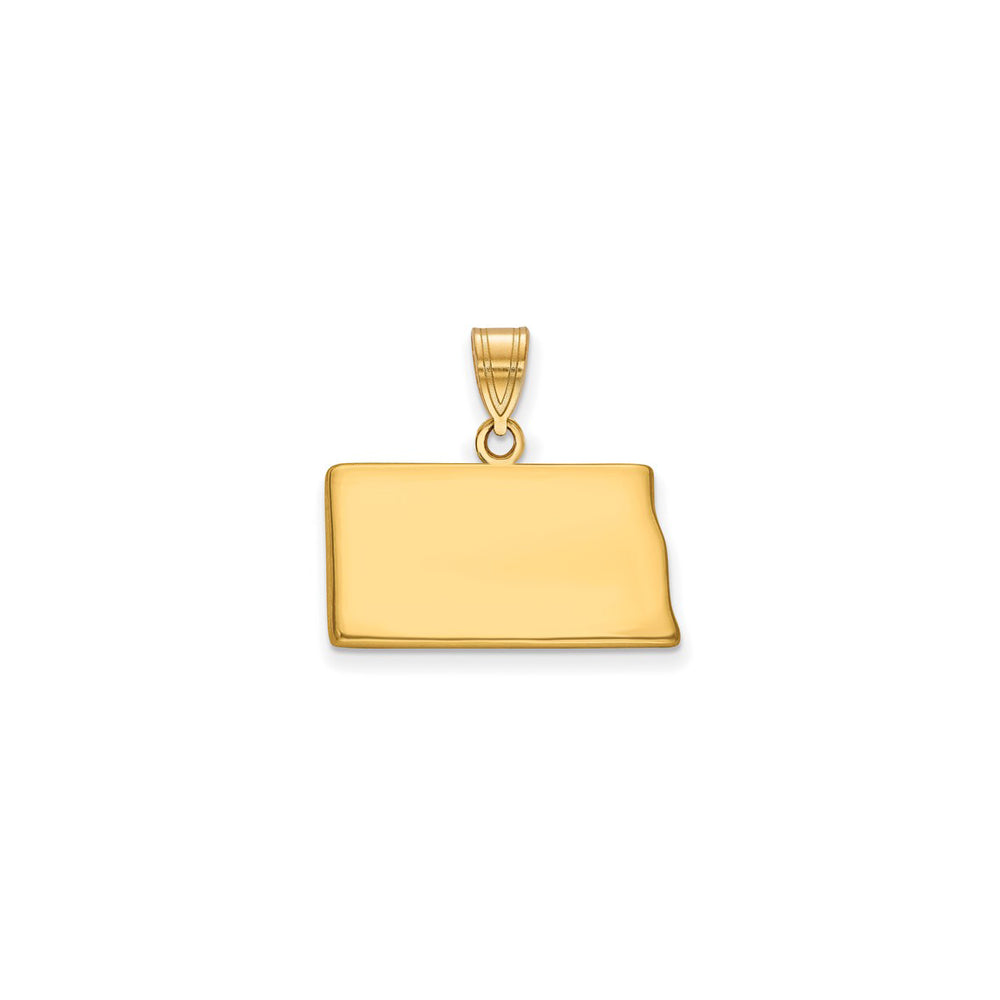Plain North Dakota State Pendant (14K)