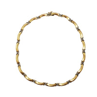 "എക്സ്" & വളഞ്ഞ ബാർ ഫാൻസി നെക്ലേസ് (14 കെ) Popular Jewelry ന്യൂയോർക്ക്