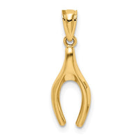 Glossy Wishbone Pendant (14K)