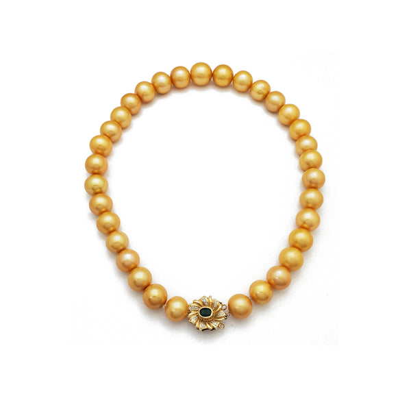 Yellow South Sea Pearl Necklace (14K)