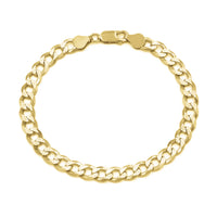 [Solid] Diamond-cuts Italian Cuban Bracelet (10K).