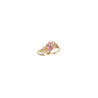 Zirconia Helical Swirl Ring (14K )