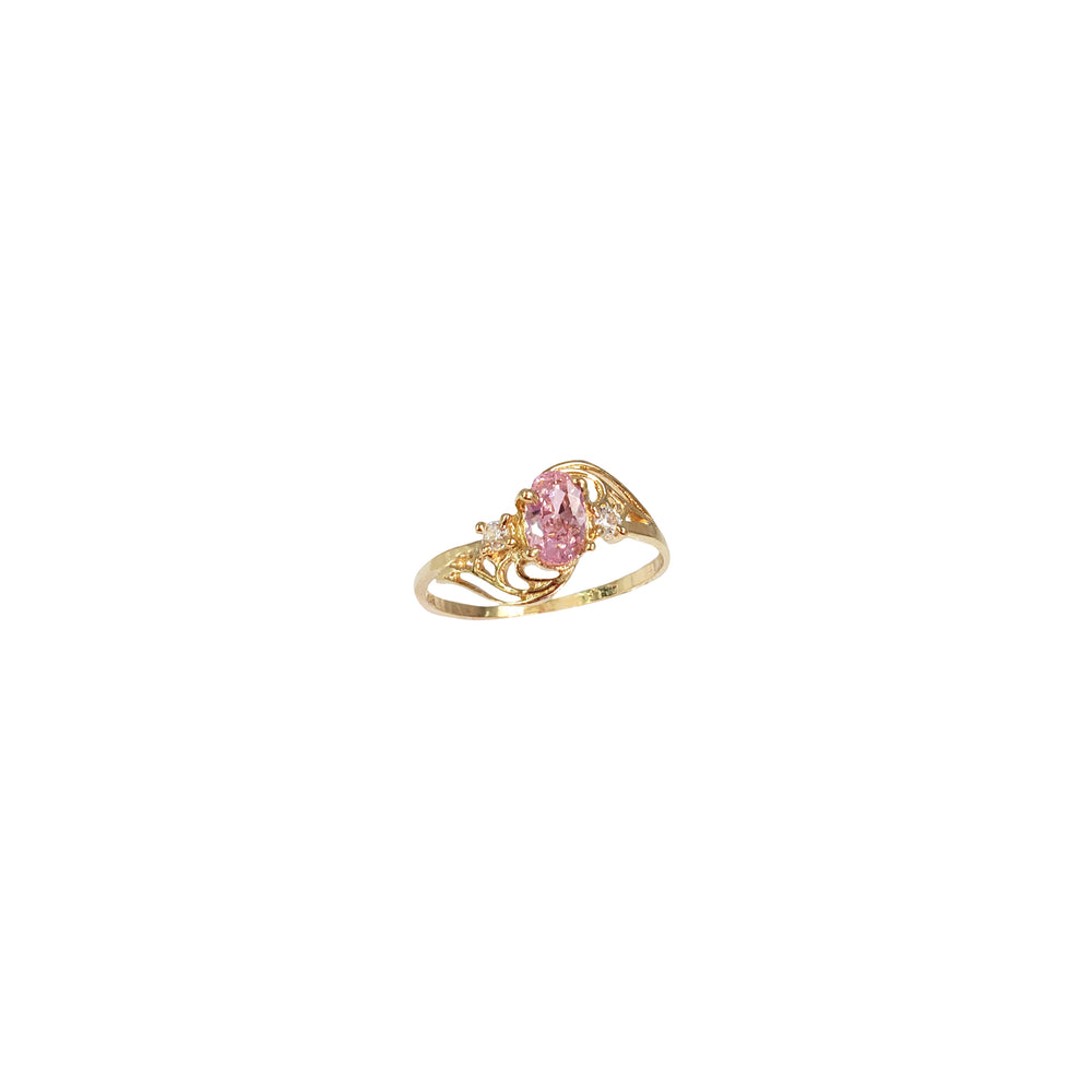 Zirconia Helical Swirl Ring (14K )