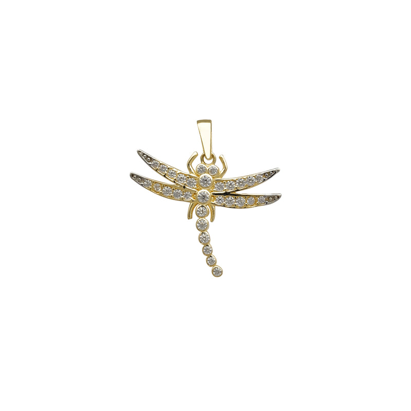 Zirconia Dragonfly Pendant (14K) Popular Jewelry New York