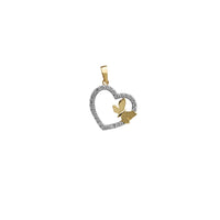 Varëse fluture Zirconia Heart Frame (14K) Popular Jewelry Nju Jork