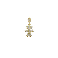 Zirconia Little Girl Pendant (14K) Popular Jewelry New York