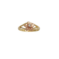 Zirconia Rose Flower Ring (14K) Popular Jewelry New York